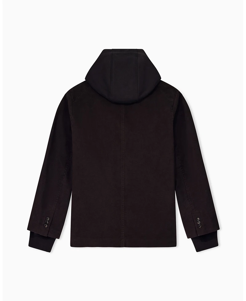 A|X Armani Exchange Men's Crossover Double Breasted Blazer Hoodie