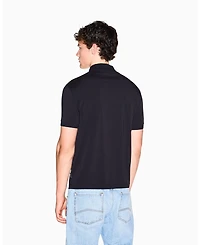 A|X Armani Exchange Men's Short Sleeves Zip Cotton Polo Shirt