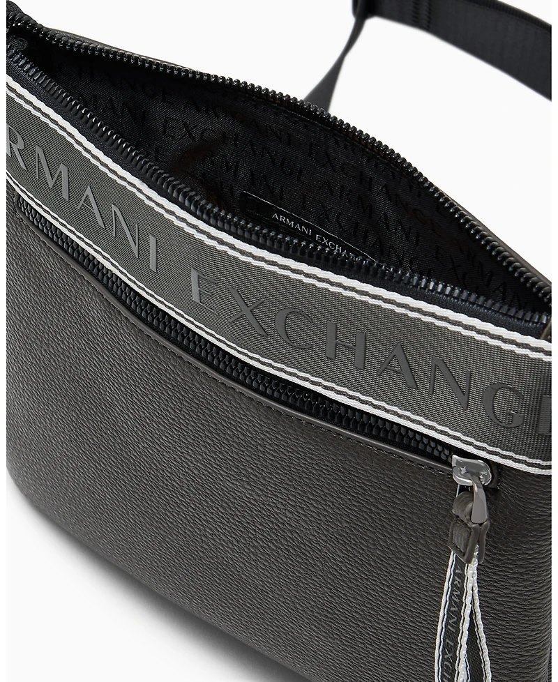 A|X Armani Exchange Men's Taping Flat Crossbody Bag