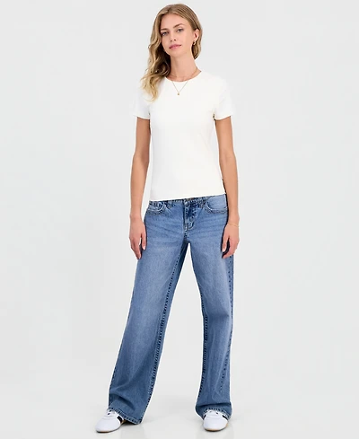 Hippie Rose Juniors' Crewneck Short-Sleeve T-Shirt