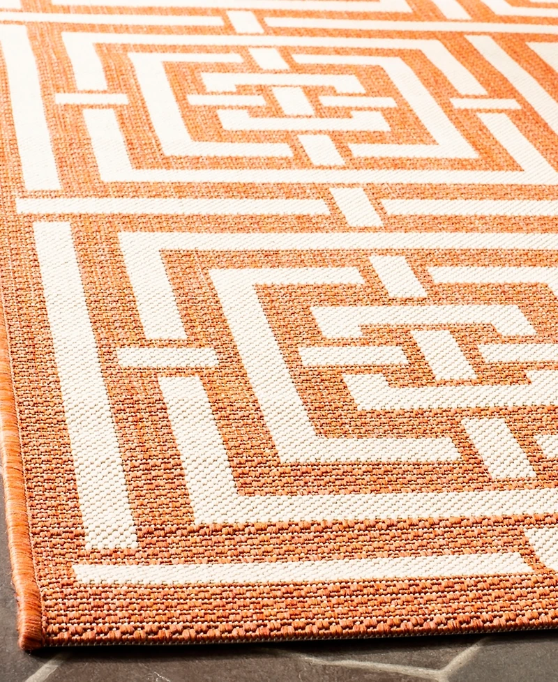 Safavieh Courtyard CY6937 Terracotta and Cream 5'3" x 7'7" Outdoor Area Rug