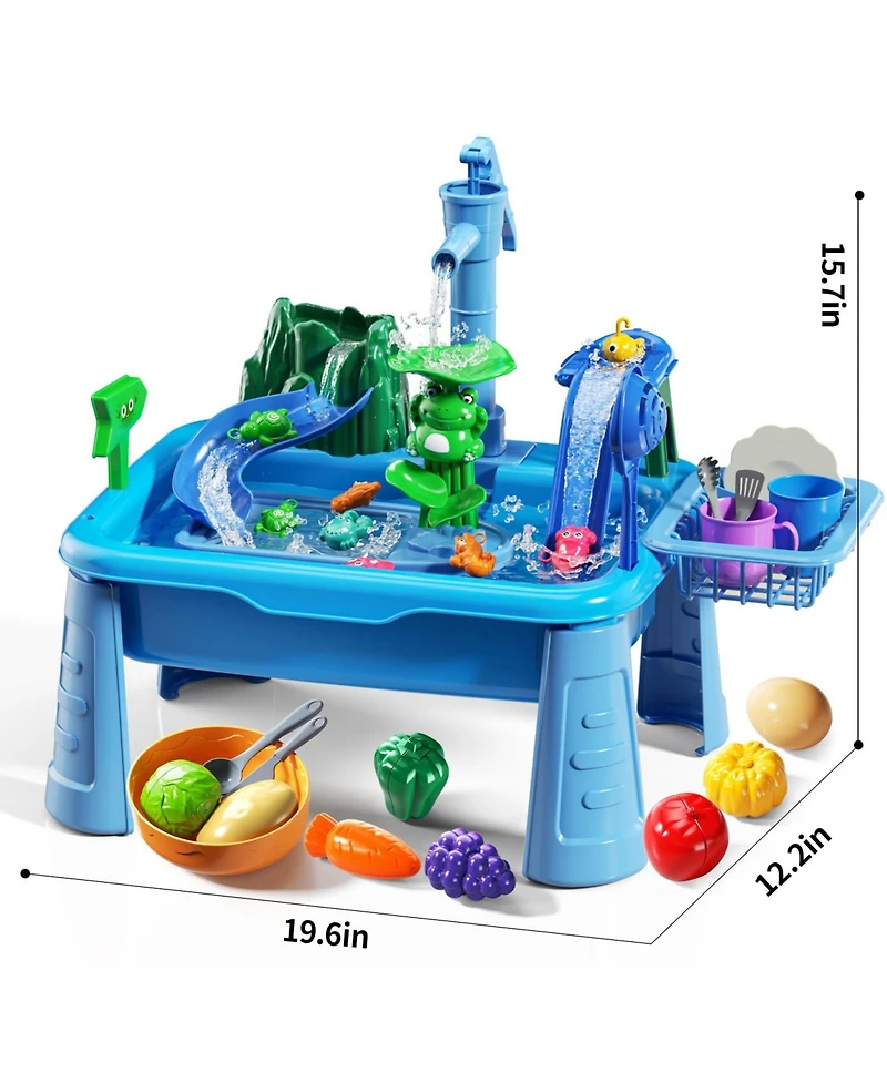 Gnuadz Water Table Kids Play Sink Pump Fishing Games Sensory Toys