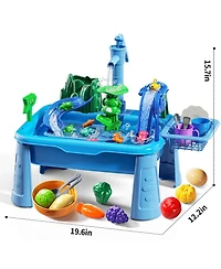 Gnuadz Water Table Kids Play Sink Pump Fishing Games Sensory Toys