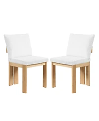 Rainsken Indoor Boucle Dining Chair Set of 2 with Rubber Wood Frame and Back Pillow, 250 lbs Capacity for Room Kitchen