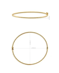 Devata Beaded Ball Bangle Bracelet in 14K Gold, Fits Small to Medium Wrist