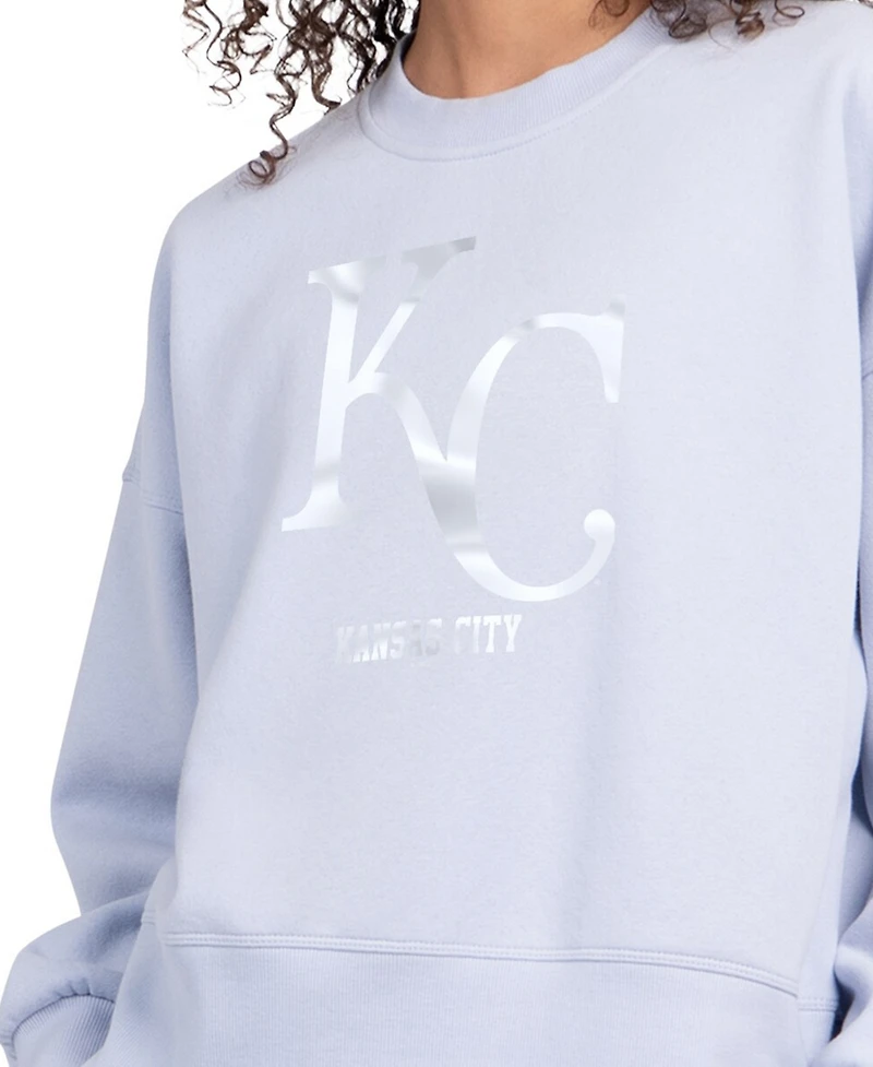 Starter Women's Light Blue Kansas City Royals Pastels Boxy Fleece Sweatshirt