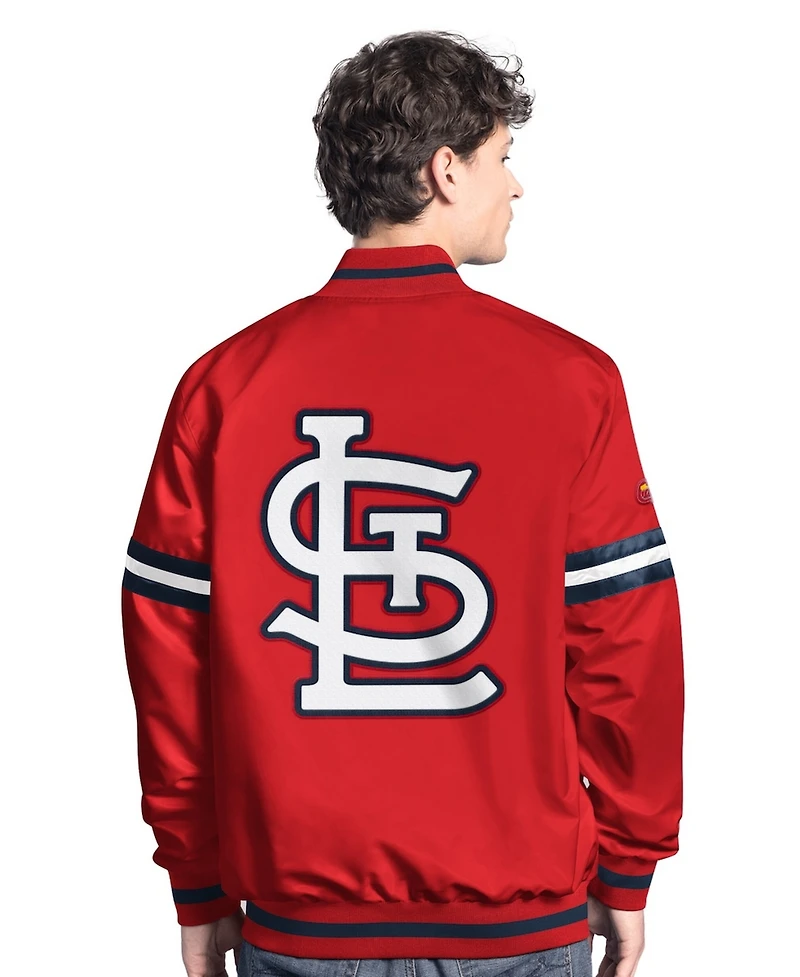 Starter Men's Red St. Louis Cardinals Scout Full-Snap Varsity Jacket