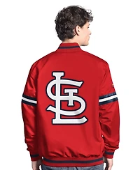 Starter Men's Red St. Louis Cardinals Scout Full-Snap Varsity Jacket