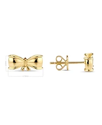 Devata Bow Stud Earrings in 14K Gold