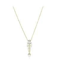 The Lovery Mother of Pearl Fish Necklace 14K Gold-Plated Sterling Silver