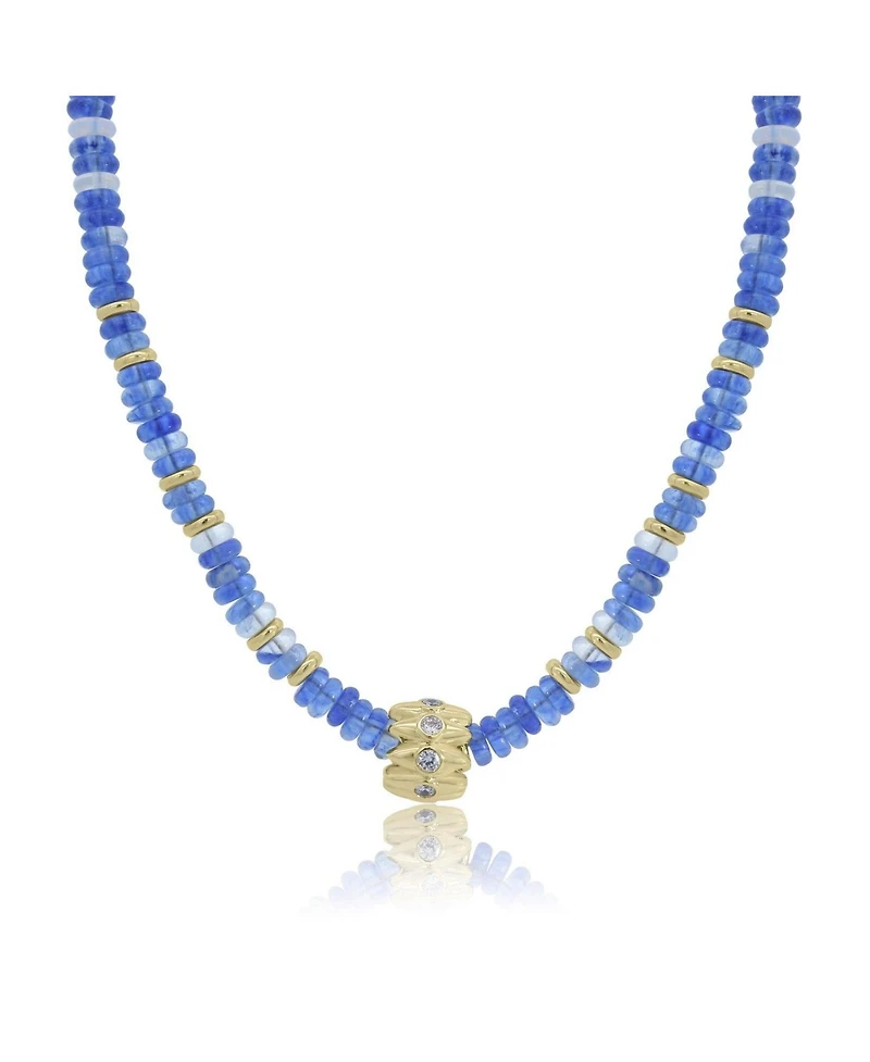 The Lovery Bead Rondel Necklace 18K Gold Plated Over Brass