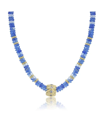 The Lovery Bead Rondel Necklace 18K Gold Plated Over Brass