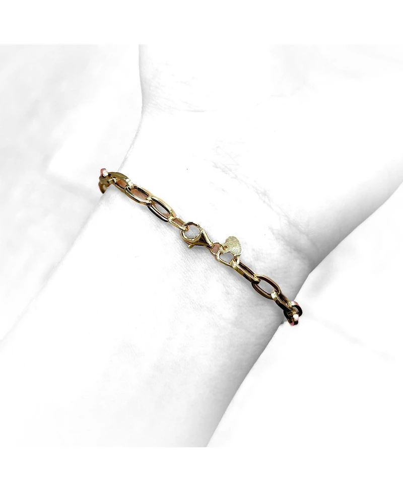 The Lovery Gold Round Link Bracelet 14K Yellow Gold
