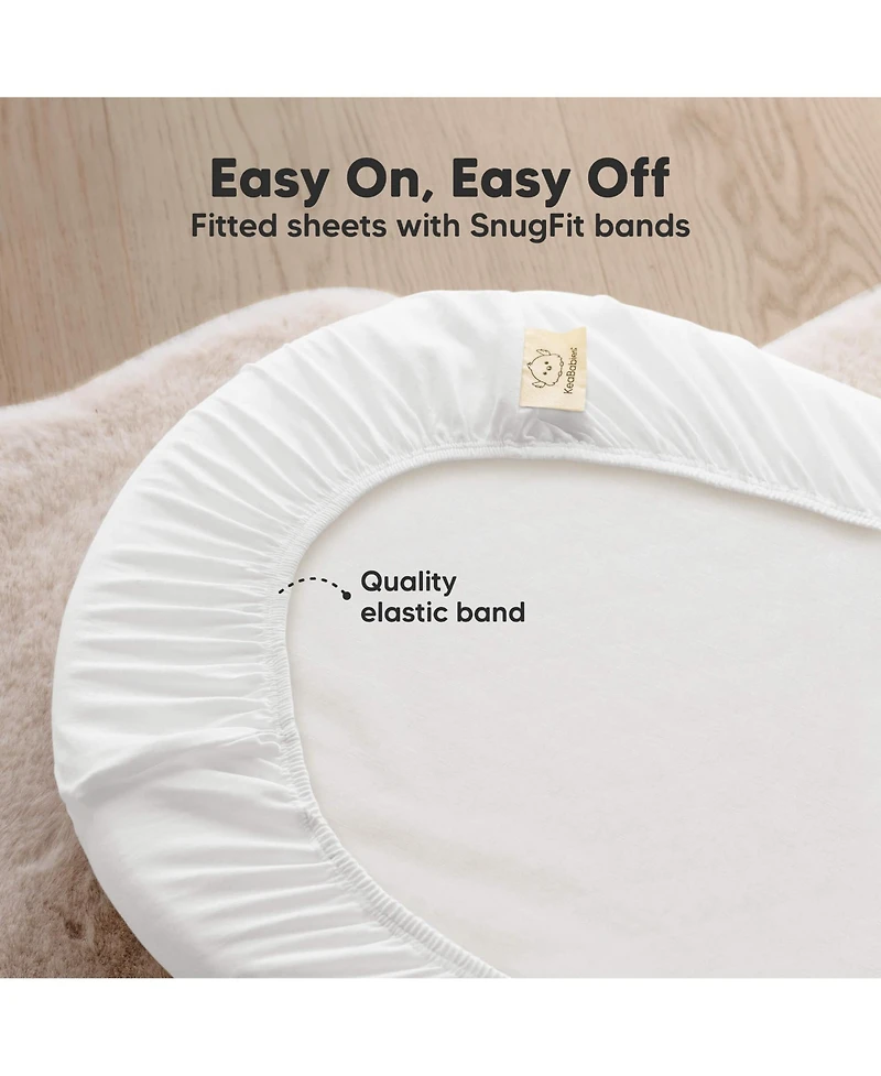 KeaBabies Protect+ Waterproof Bassinet Mattress Protector, Mavy Bassinet Waterproof Cover for Halo BassiNest Swivel Sleeper, 30x18