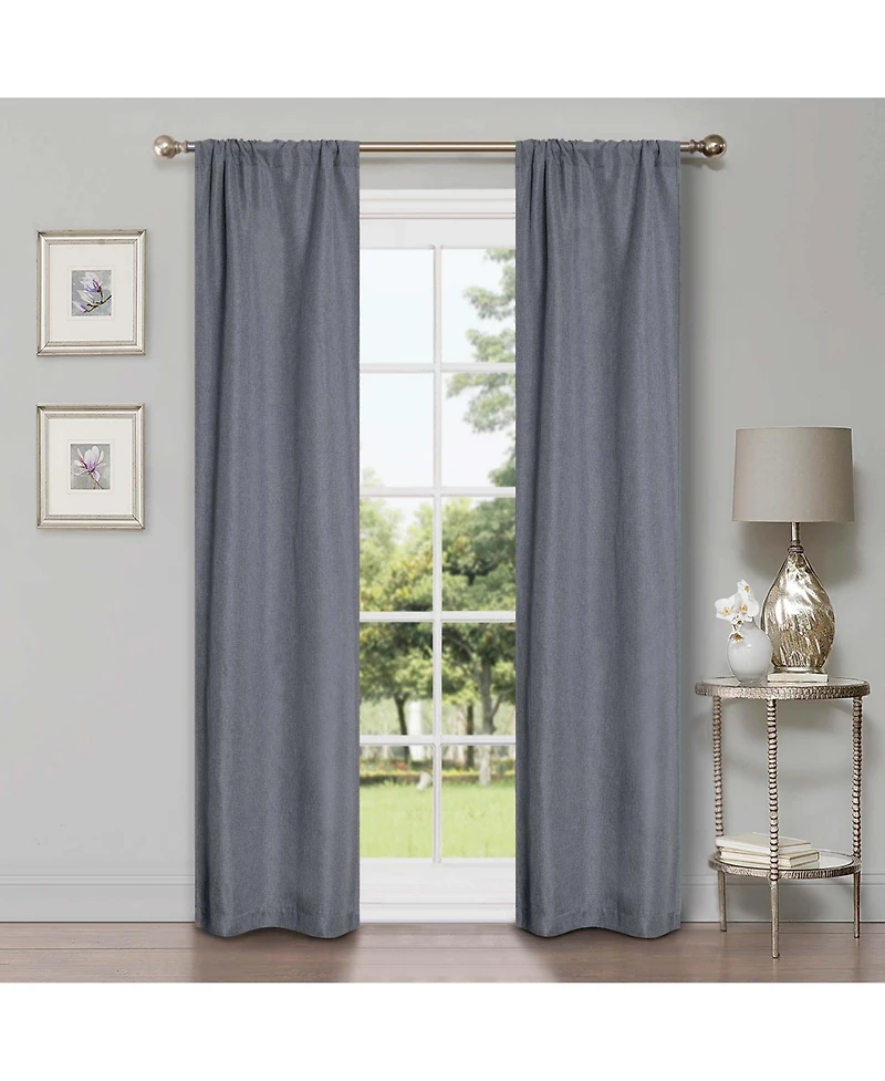 Superior Linen Semi Blackout Rod Pocket Washable Room Darkening Curtains