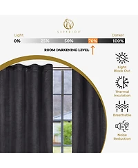 Superior Wave Geometric Washable Room Darkening Blackout Curtains
