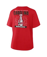 Fanatics Women's Red Carolina Hurricanes 2026 Nhl Stanley Cup Champions Signature Roster T-Shirt