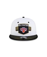 New Era Men's White/Black New York Knicks 2026 Nba Champions Locker Room 9FIFTY Snapback Hat