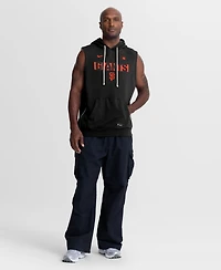 Nike Men's Black San Francisco Giants Authentic Collection Standard Issue Dri-fit Sleeveless Hoodie