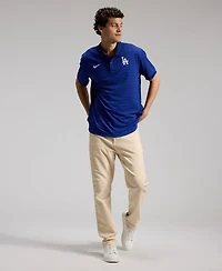 Nike Men's Royal Los Angeles Dodgers Authentic Collection Striped Victory Dri-fit Polo Shirt
