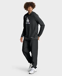 Nike Men's Black Los Angeles Dodgers Authentic Collection Dri-fit Long Sleeve Hoodie