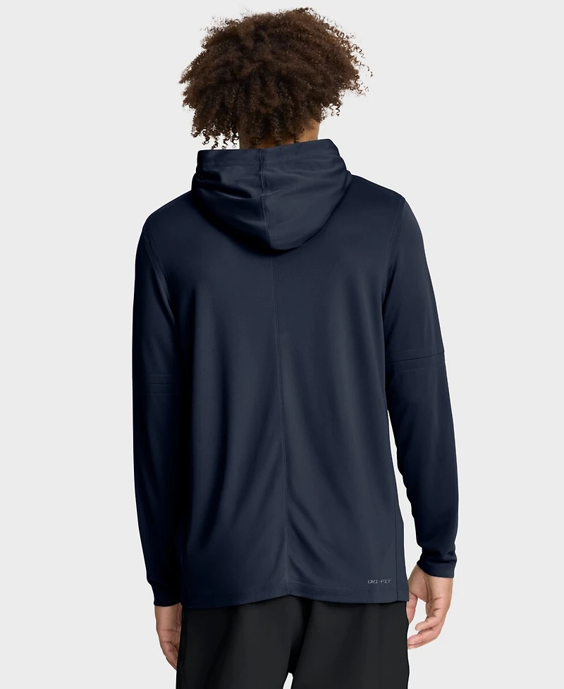 Nike Men's Navy Atlanta Braves Authentic Collection Dri-fit Long Sleeve Hoodie