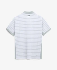 Nike Men's White New York Yankees Authentic Collection Striped Victory Dri-fit Polo Shirt