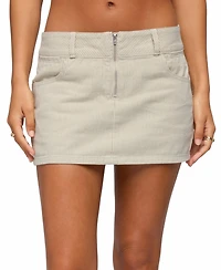 Edikted Women's Poppey Striped Twill Mini Skirt