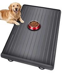 Aronkl Large Waterproof Pet Feeding Mat with Collection Pocket Anti Slip Bite Resistant