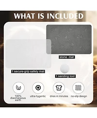 Aronkl Diatomaceous Earth Pet Feeding Mat Absorbent Non-Slip Quick Drying Easy Clean