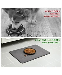 Aronkl Diatomaceous Earth Pet Feeding Mat Absorbent Non-Slip Quick Drying Easy Clean