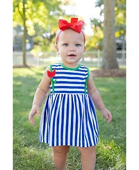 Florence Eiseman Baby Girl Stripe Knit Romper With Tulip