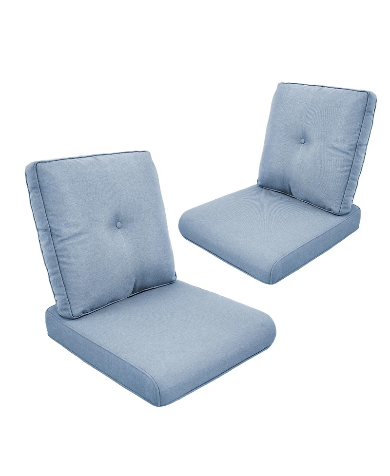 Pocassy Outdoor Cushions for Patio Furniture,Outdoor Seat Cushion Set 22 x 25 4Inch,Waterproof and Fade Resistant Chair Cushions,2 Pair