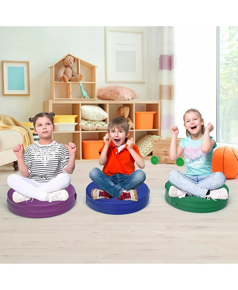 Gouun Toddler 6 Pack 15 Inch Round Floor Cushions Set for Daycare and Playroom