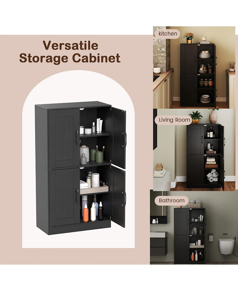 Volenca 43-in Tall Bathroom Storage Cabinet with 2 Doors and Adjustable Shelves