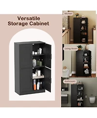 Volenca 43-in Tall Bathroom Storage Cabinet with 2 Doors and Adjustable Shelves