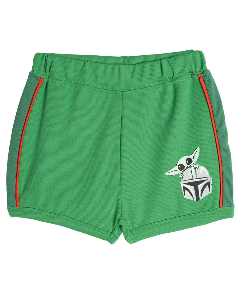 The Mandalorian Baby Boys Grogu Athletic 2-Piece Tee and Shorts Set