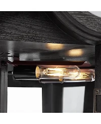 Sumyeg Lighted Corner Curio Cabinet with Tempered Glass Doors and Shelves Elegant Oak Display Storage