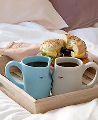 Uncommon Goods Kissing Porcelain Mugs, 2-Piece Set