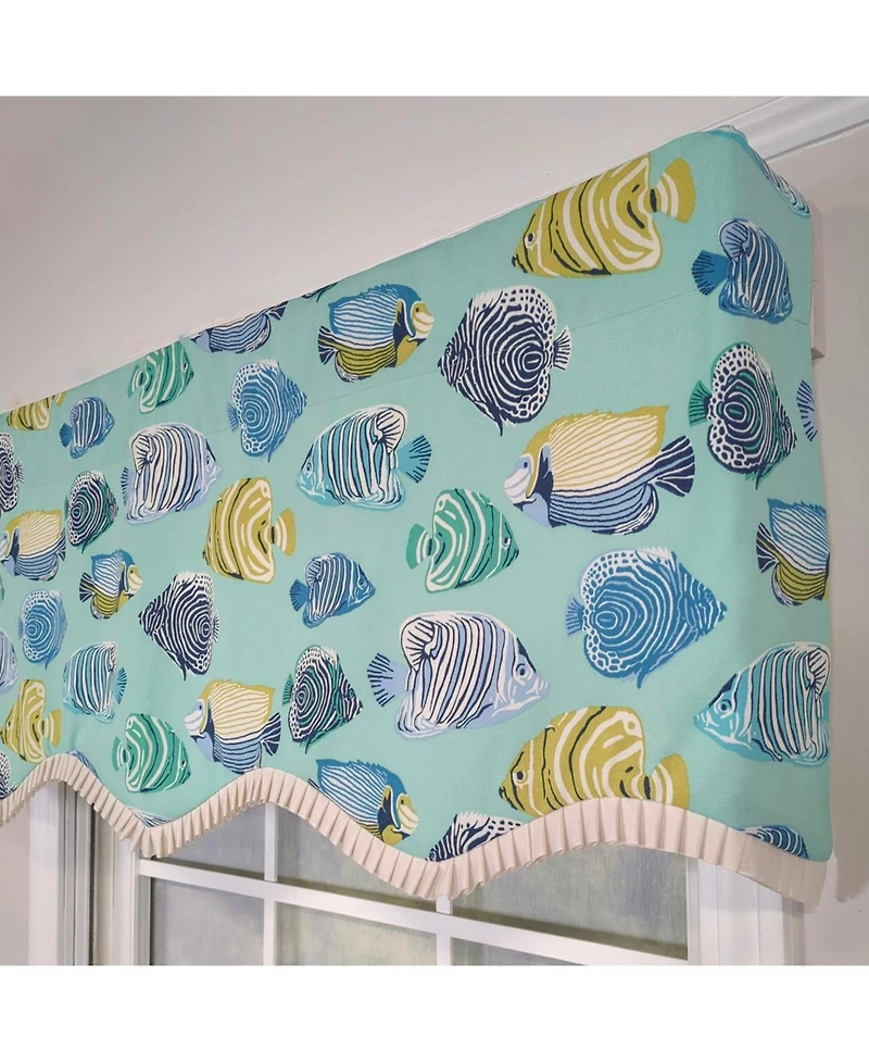 Rlf Home 100percentage Cotton Fishbowl Province With Lining Rod Pocket Window Valance