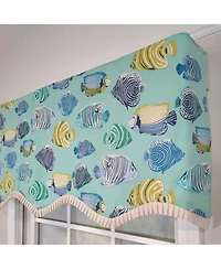 Rlf Home 100percentage Cotton Fishbowl Province With Lining Rod Pocket Window Valance