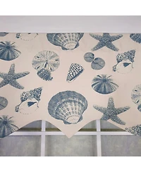 Rlf Home Cotton Seashells Regal With Lining Rod Pocket Window Valance