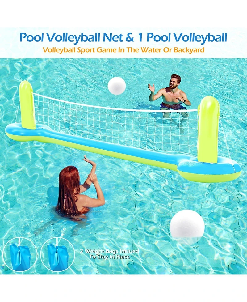 Gnuadz 3 1 Pool Game Set Inflatable Floats Volleyball BasketballWater Sports