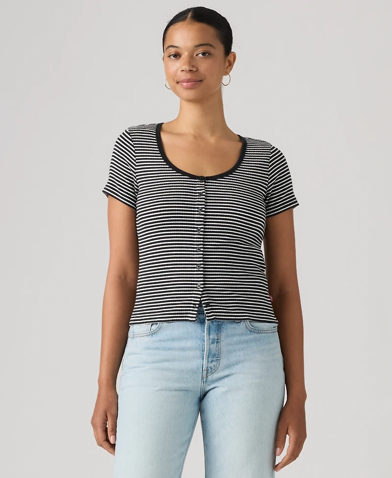 Levi's Women's Austen Button-Up Short-Sleeve Top