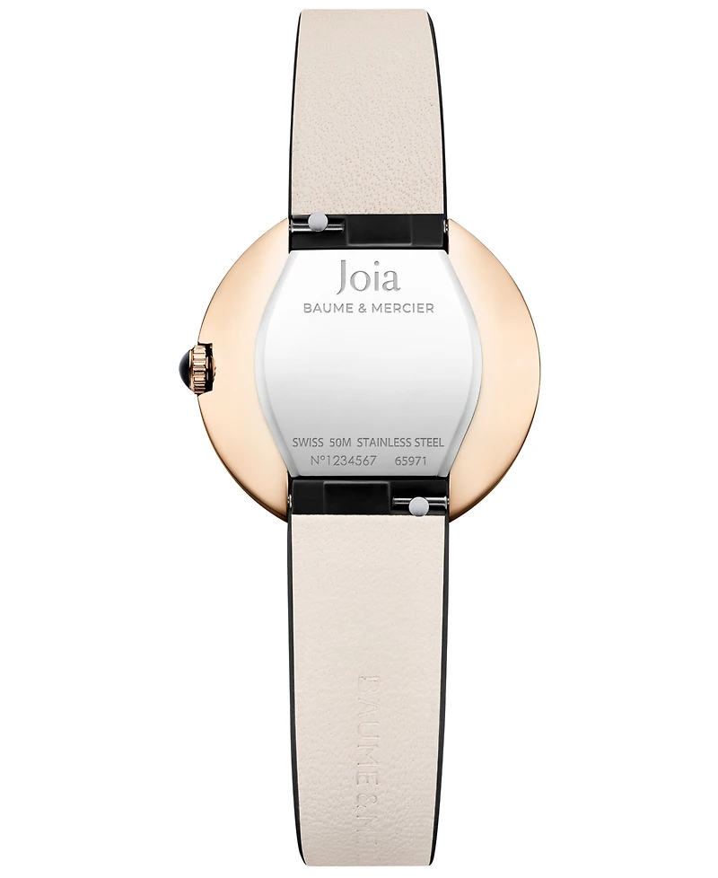 Baume & Mercier Women's De Joia Quartz Black Leather Watch 28mm
