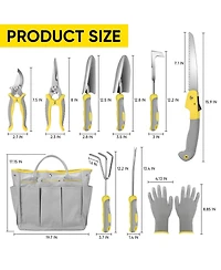 Xdovet Garden Tool Set Heavy Duty Stainless Steel Hand Tools With Bag Kit Gifts - 10 pcs