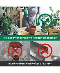 Xdovet Garden Tools Set Extension Handles 5 Piece Steel Rust-proof Weeding Planting Kit