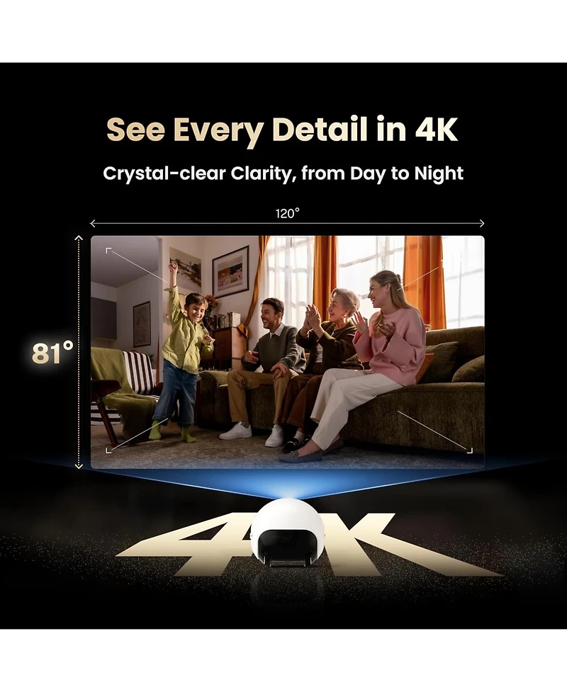 Enabot Ebo Max FamilyBot Smart Home Robot with 4K Camera, V-slam Navigation, Two-Way Video and Ai Patrol