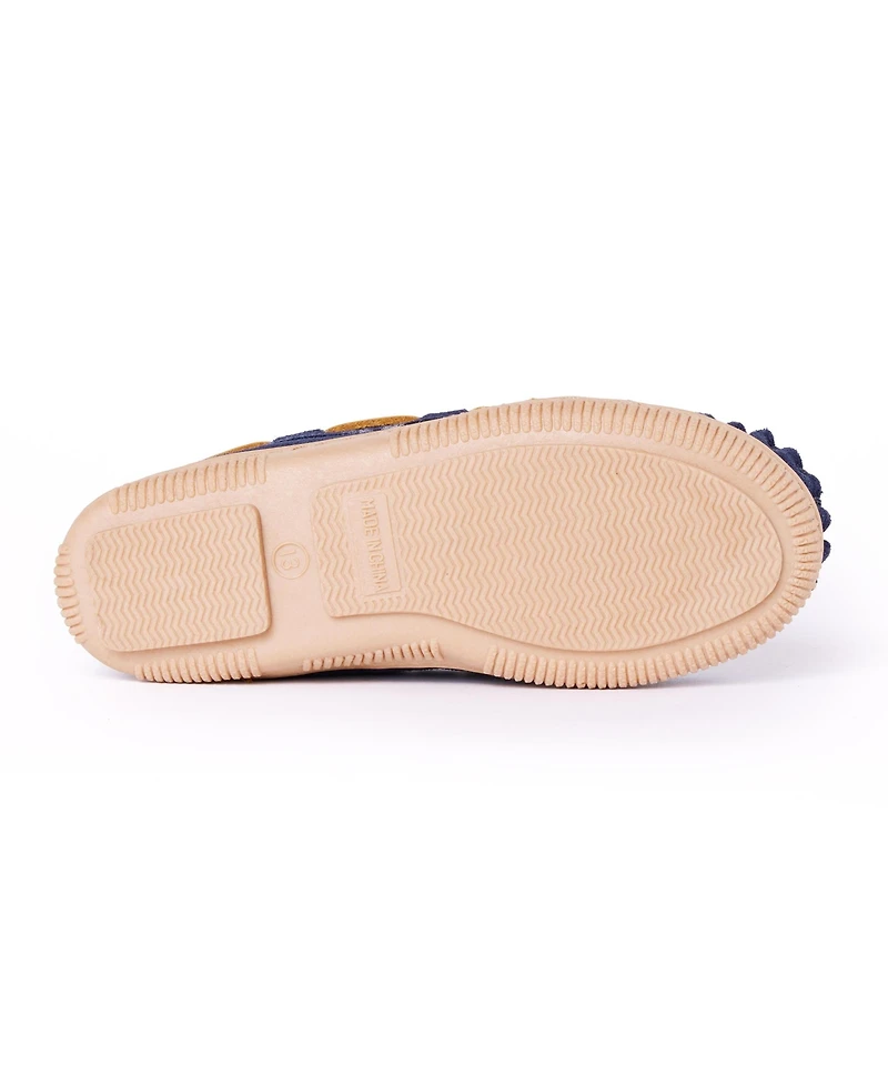 Minnetonka Boys Kids' Suede Shark Slippers
