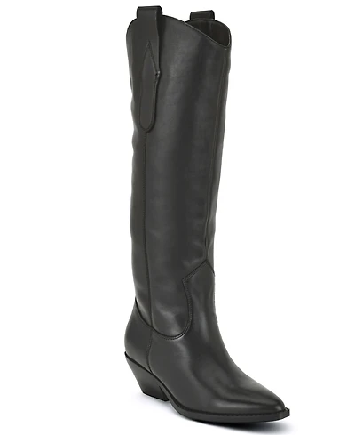 Nine West Women's Asken Western Block Heel Dress Boots